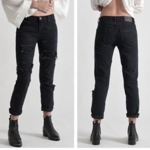 One Teaspoon Awesome Baggies Black Jeans